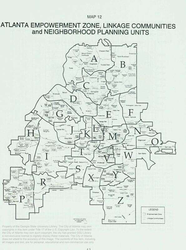 Atlanta Empowerment Zone, Linkage Communities and Neighborhood Planning Units; City of Atlanta comprehensive development plan