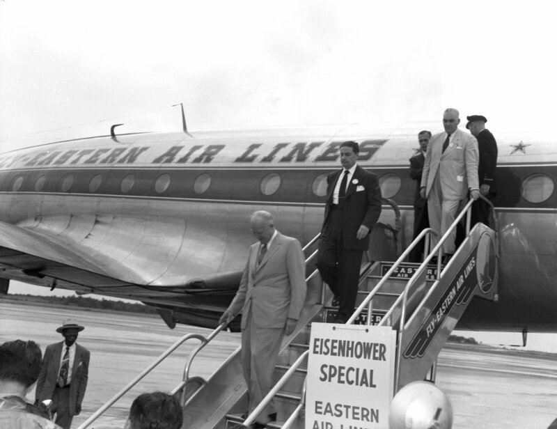 Dwight D. Eisenhower arriving in Atlanta, September 1952