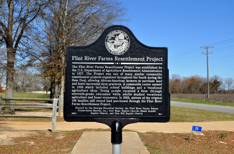 Flint River Farms Resettlement Project historical marker