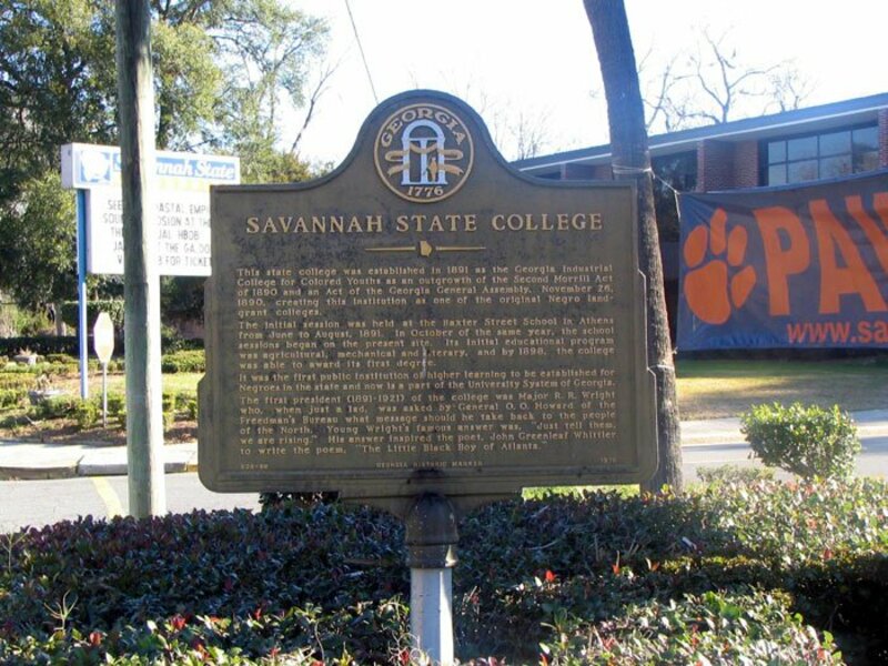 Savannah State College historical marker