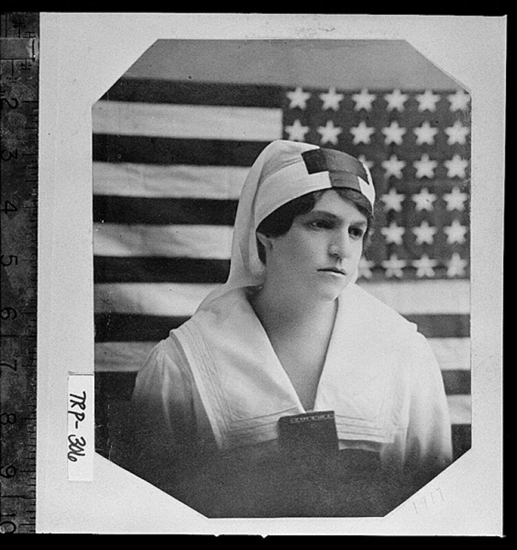 [Photograph of an unidentified Red Cross worker in uniform, LaGrange, Troup County, Georgia, 1917]