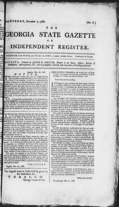 The Georgia state gazette, or, Independent register, 1786 December 2